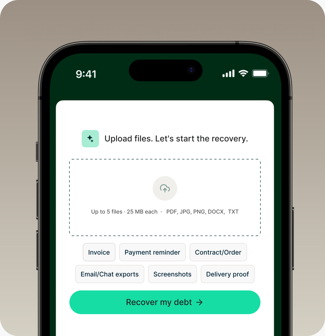 Ewindik mobile app: upload your documents to start the recovery